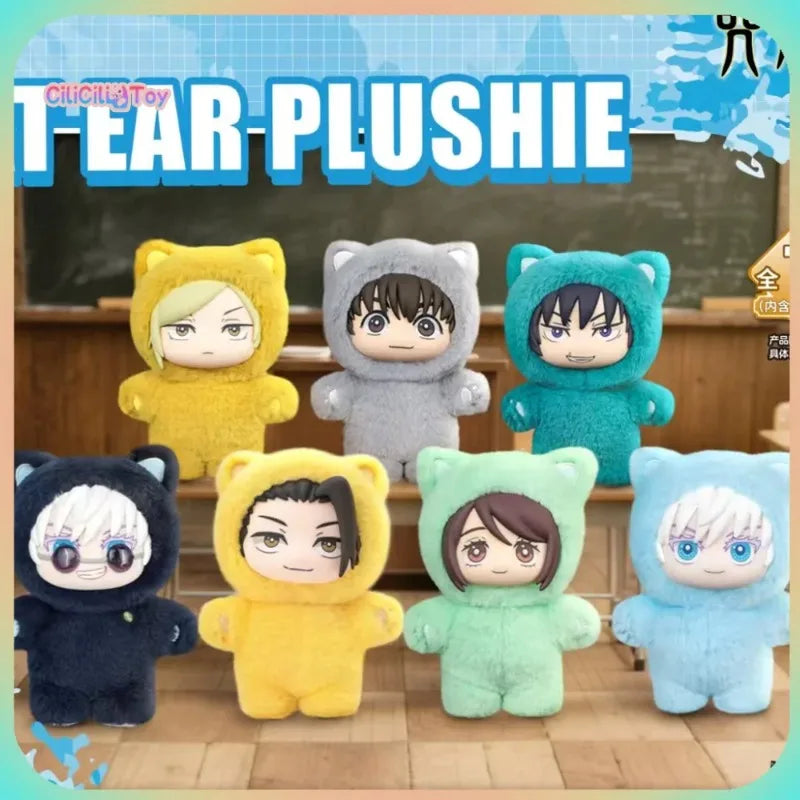 Original  Jujutsu Kaisen 2 Cat Ear Plushie Series Blind Box Mystery Box Anime Figure Room Decoration Collection Kids Gifts